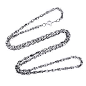 Rope Chain Necklace | Vintage Sterling Silver 925 | 24"